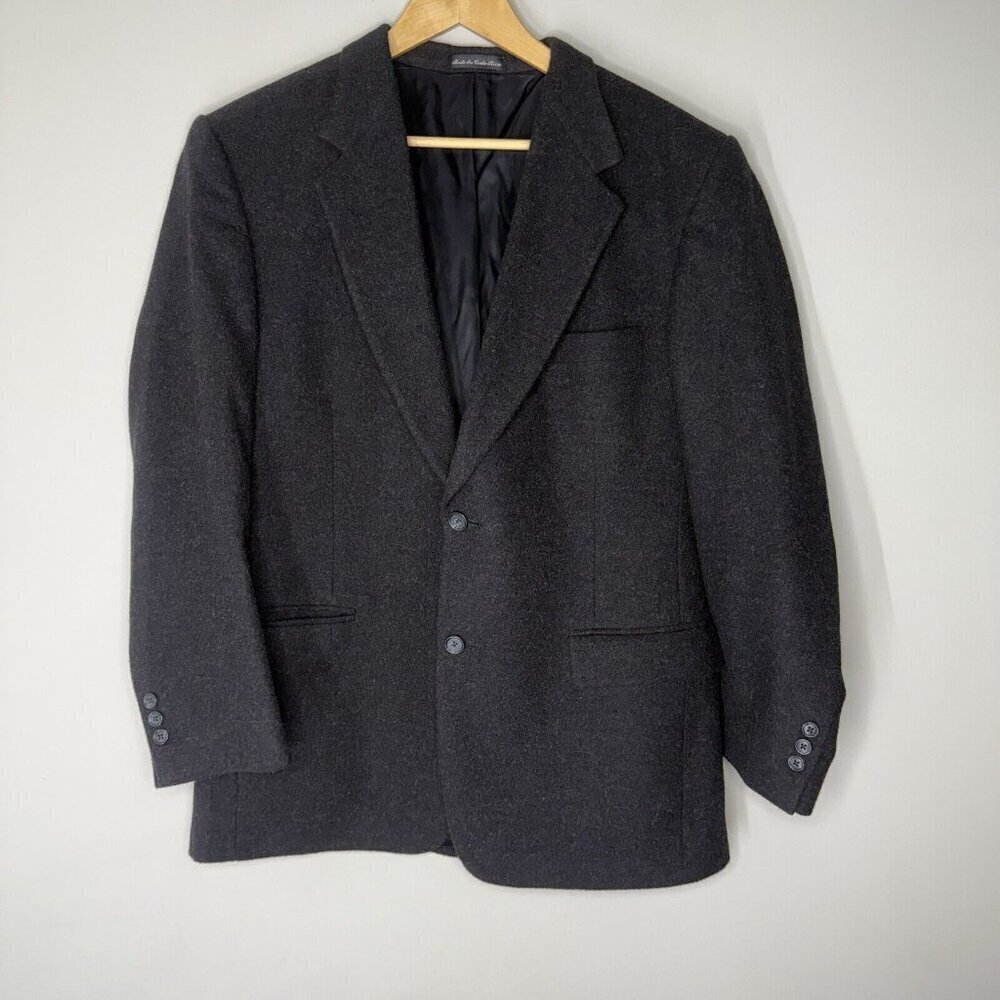 Roundtree & Yorke Camel Hair Gray Blazer Suit Jacket Men’s Size 41 R Vintage
